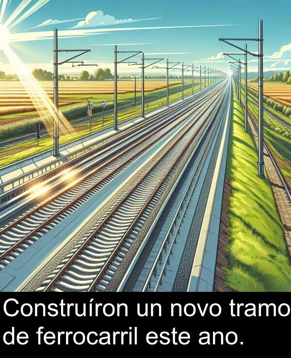 este: Construíron un novo tramo de ferrocarril este ano.