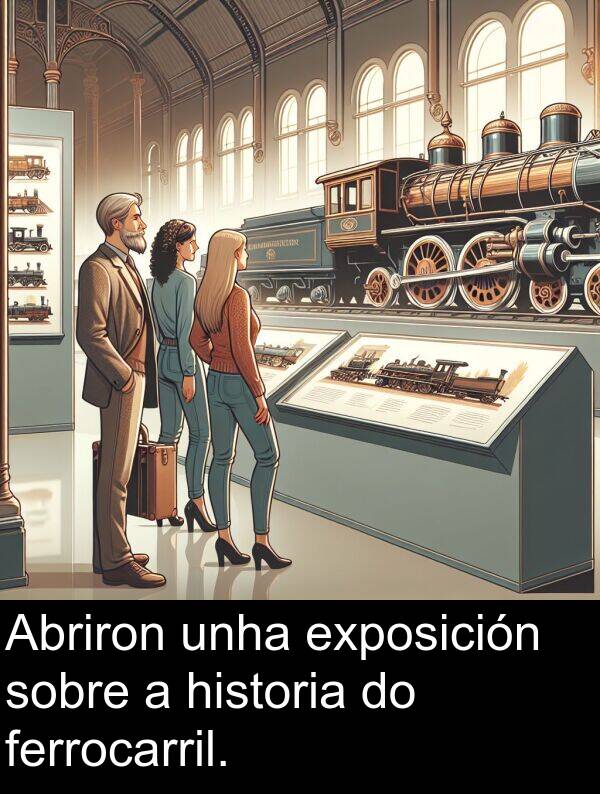 exposición: Abriron unha exposición sobre a historia do ferrocarril.