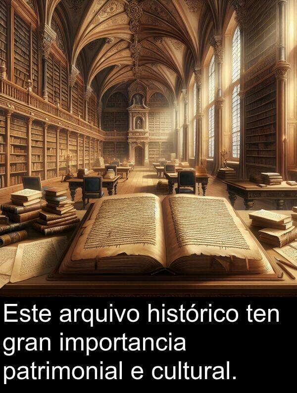 importancia: Este arquivo histórico ten gran importancia patrimonial e cultural.