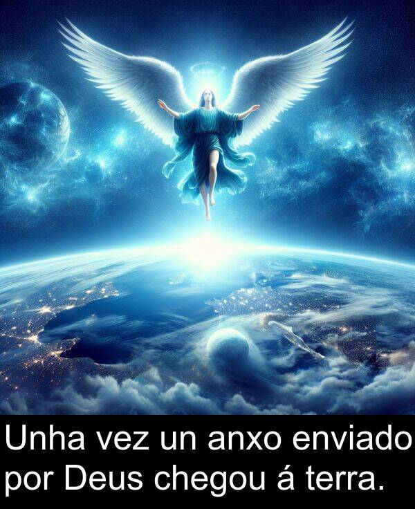 terra: Unha vez un anxo enviado por Deus chegou á terra.