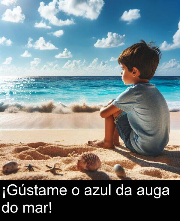 mar: ¡Gústame o azul da auga do mar!