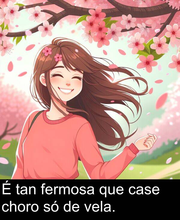 vela: É tan fermosa que case choro só de vela.