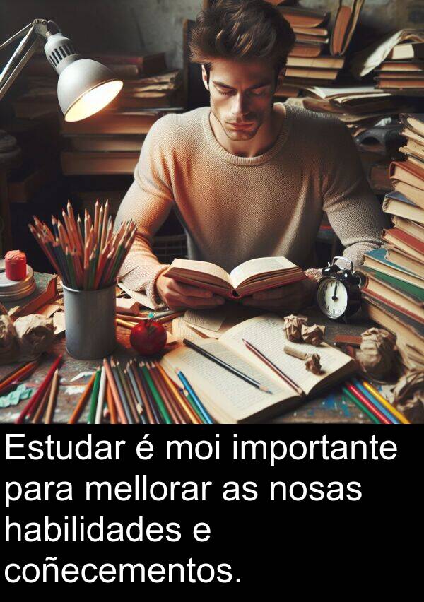 importante: Estudar é moi importante para mellorar as nosas habilidades e coñecementos.