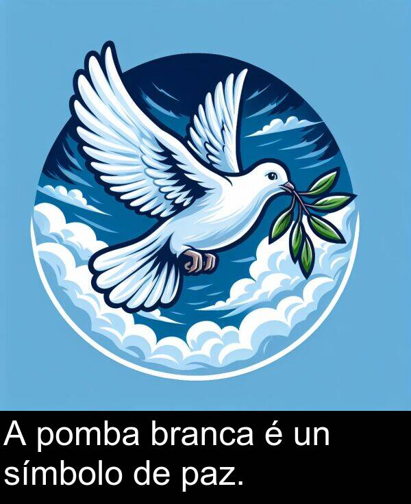 branca: A pomba branca é un símbolo de paz.