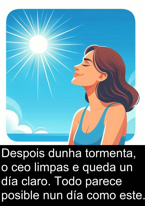 dunha: Despois dunha tormenta, o ceo limpas e queda un día claro. Todo parece posible nun día como este.