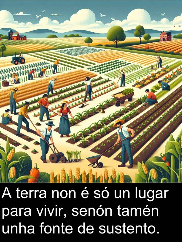 terra: A terra non é só un lugar para vivir, senón tamén unha fonte de sustento.