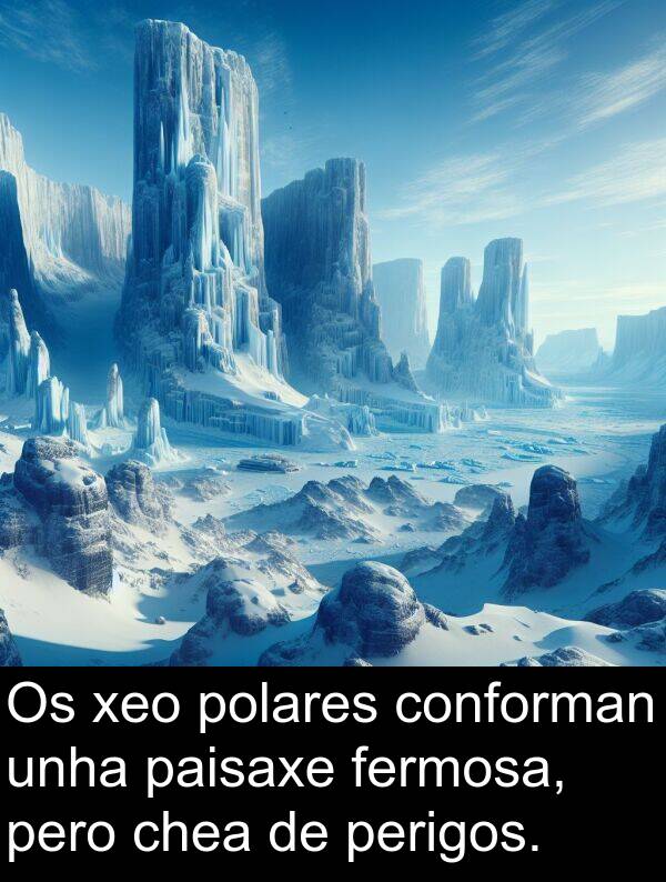 perigos: Os xeo polares conforman unha paisaxe fermosa, pero chea de perigos.