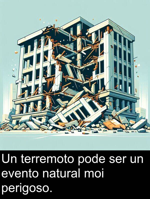 ser: Un terremoto pode ser un evento natural moi perigoso.