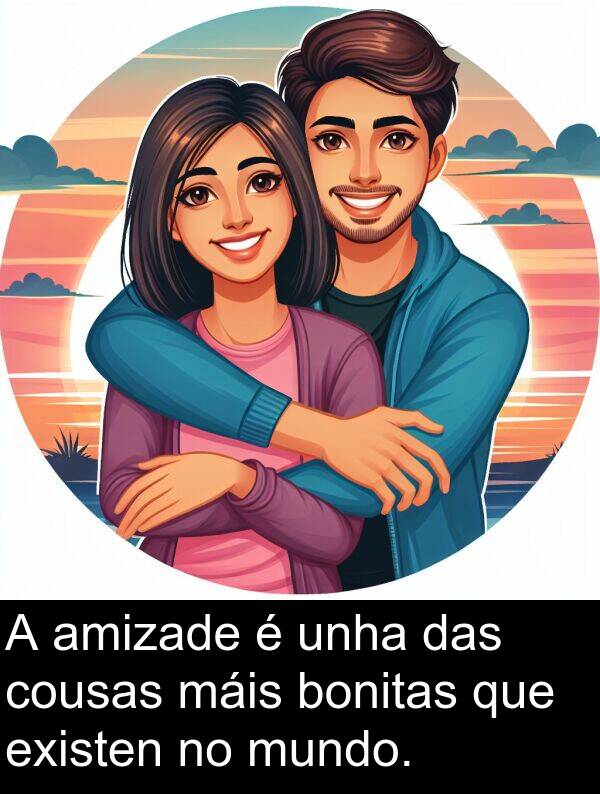 amizade: A amizade é unha das cousas máis bonitas que existen no mundo.