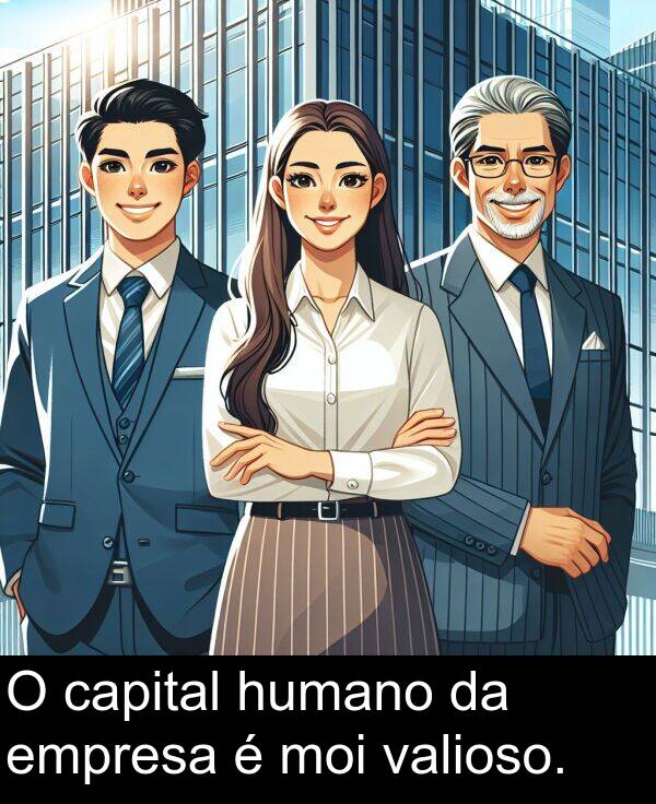empresa: O capital humano da empresa é moi valioso.