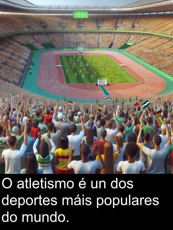 dos: O atletismo é un dos deportes máis populares do mundo.