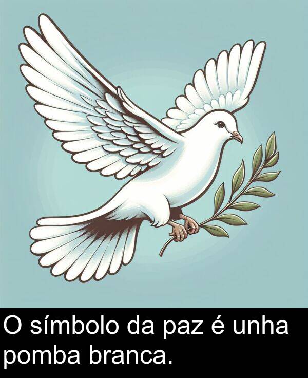 branca: O símbolo da paz é unha pomba branca.