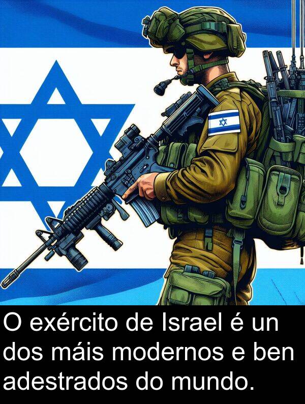 exército: O exército de Israel é un dos máis modernos e ben adestrados do mundo.