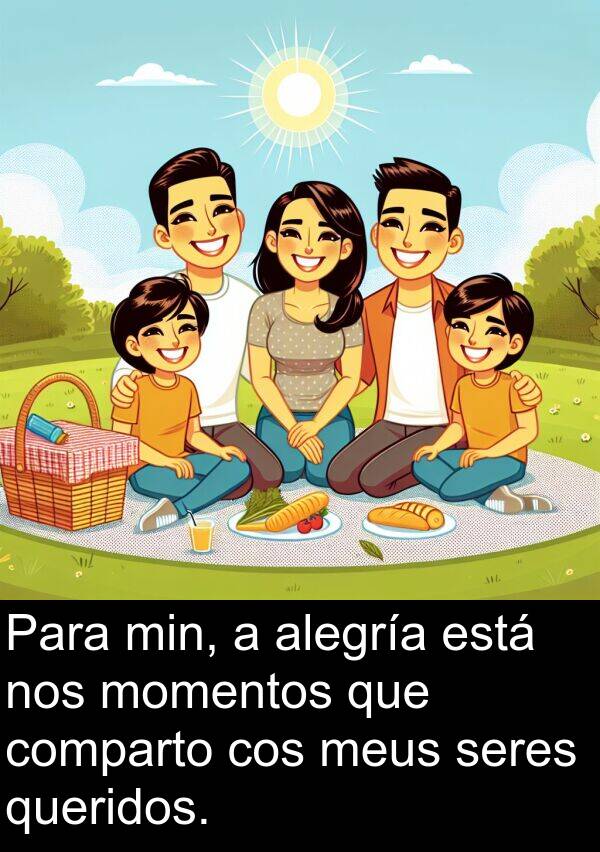 alegría: Para min, a alegría está nos momentos que comparto cos meus seres queridos.