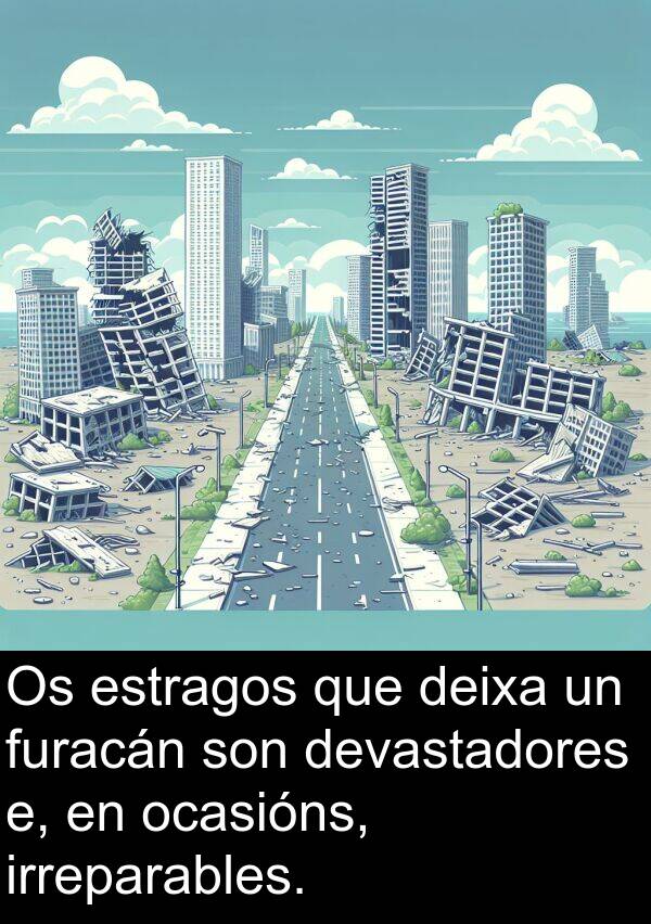 furacán: Os estragos que deixa un furacán son devastadores e, en ocasións, irreparables.
