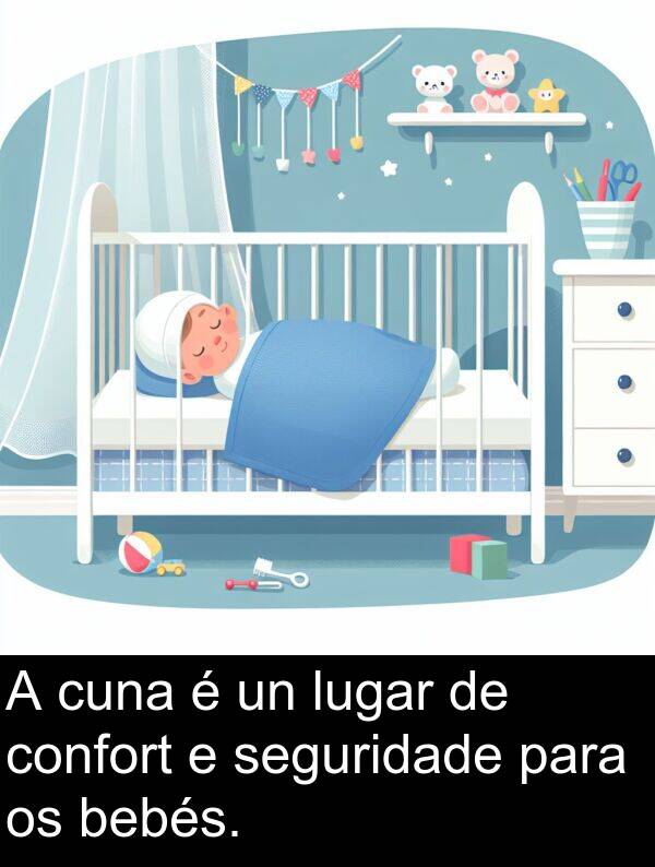 bebés: A cuna é un lugar de confort e seguridade para os bebés.