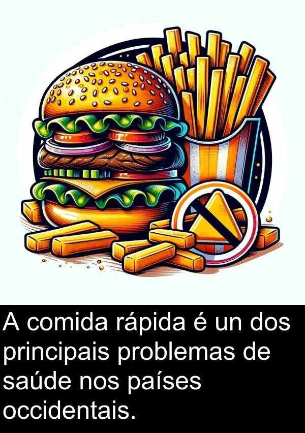 rápida: A comida rápida é un dos principais problemas de saúde nos países occidentais.