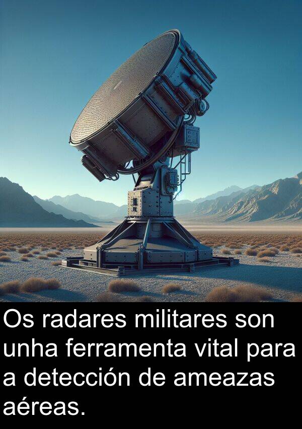 radares: Os radares militares son unha ferramenta vital para a detección de ameazas aéreas.