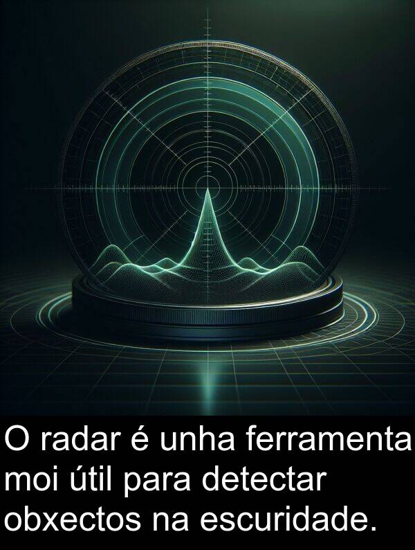 radar: O radar é unha ferramenta moi útil para detectar obxectos na escuridade.