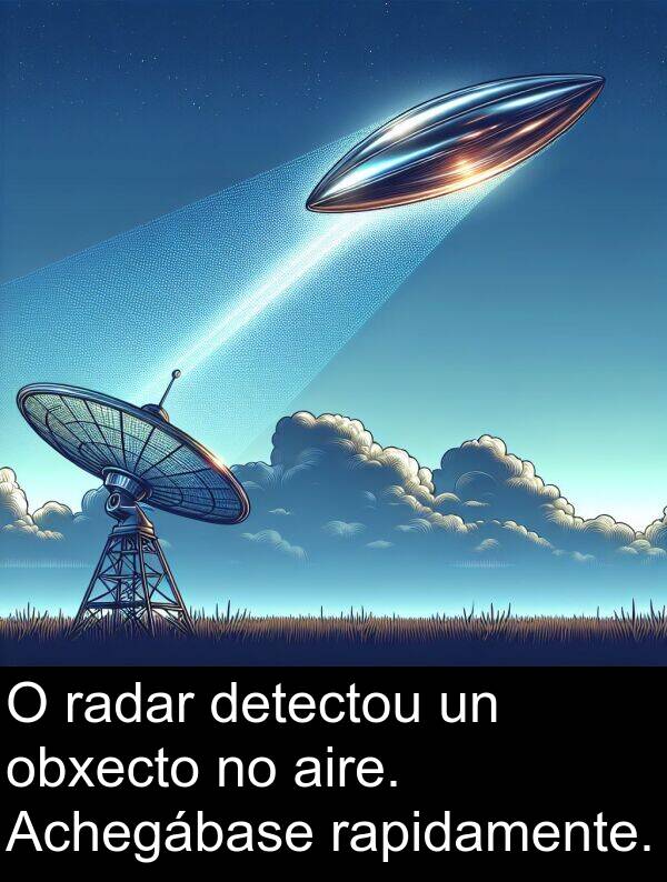 radar: O radar detectou un obxecto no aire. Achegábase rapidamente.