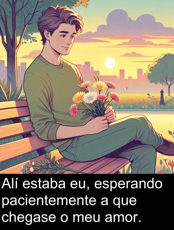 esperando: Alí estaba eu, esperando pacientemente a que chegase o meu amor.