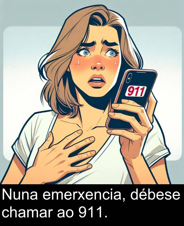 emerxencia: Nuna emerxencia, débese chamar ao 911.