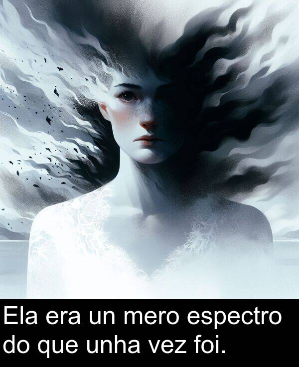 espectro: Ela era un mero espectro do que unha vez foi.