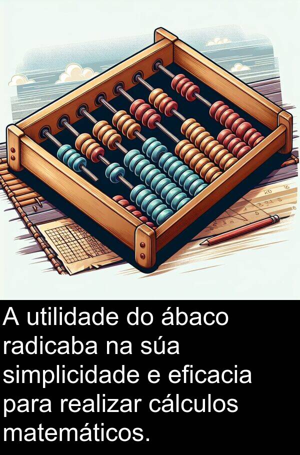 realizar: A utilidade do ábaco radicaba na súa simplicidade e eficacia para realizar cálculos matemáticos.