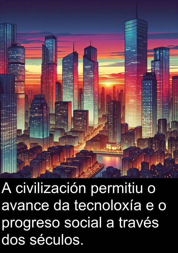 civilización: A civilización permitiu o avance da tecnoloxía e o progreso social a través dos séculos.