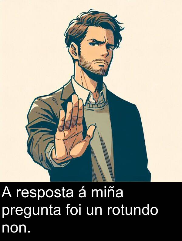 resposta: A resposta á miña pregunta foi un rotundo non.