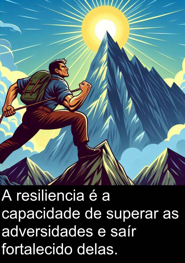 resiliencia: A resiliencia é a capacidade de superar as adversidades e saír fortalecido delas.