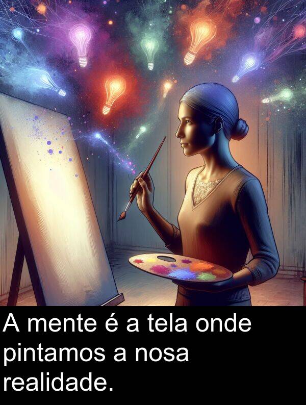 realidade: A mente é a tela onde pintamos a nosa realidade.