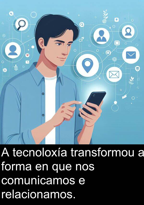 relacionamos: A tecnoloxía transformou a forma en que nos comunicamos e relacionamos.