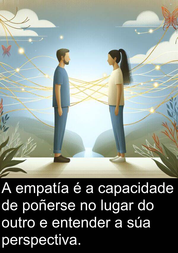 entender: A empatía é a capacidade de poñerse no lugar do outro e entender a súa perspectiva.