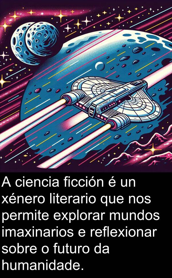 futuro: A ciencia ficción é un xénero literario que nos permite explorar mundos imaxinarios e reflexionar sobre o futuro da humanidade.