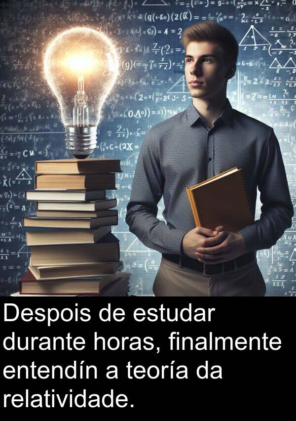 entendín: Despois de estudar durante horas, finalmente entendín a teoría da relatividade.