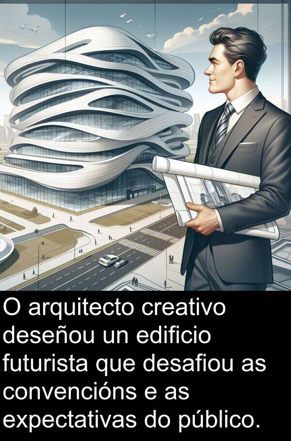 futurista: O arquitecto creativo deseñou un edificio futurista que desafiou as convencións e as expectativas do público.