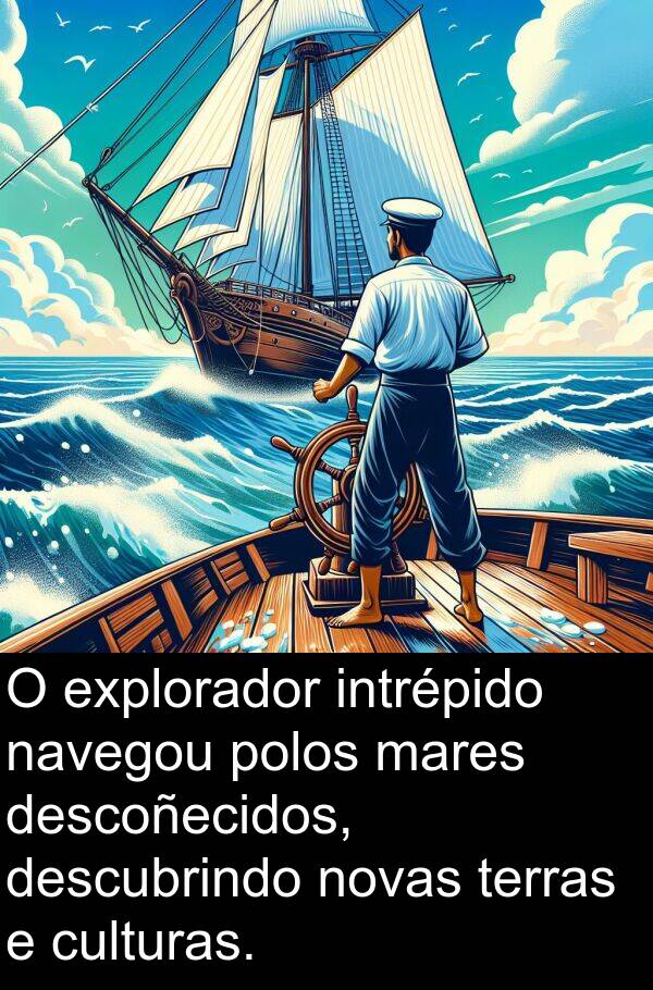 explorador: O explorador intrépido navegou polos mares descoñecidos, descubrindo novas terras e culturas.