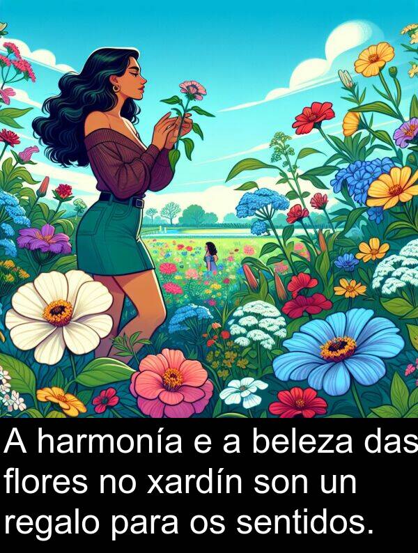regalo: A harmonía e a beleza das flores no xardín son un regalo para os sentidos.