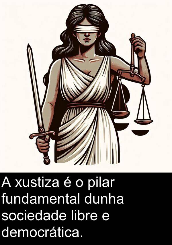 dunha: A xustiza é o pilar fundamental dunha sociedade libre e democrática.