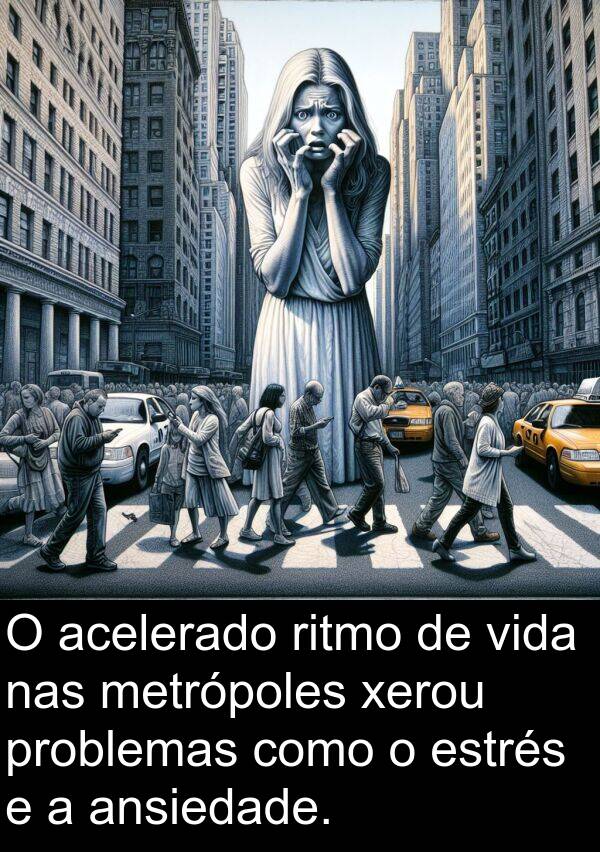 ritmo: O acelerado ritmo de vida nas metrópoles xerou problemas como o estrés e a ansiedade.