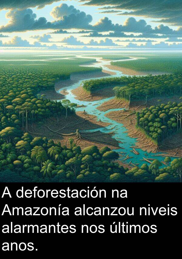 anos: A deforestación na Amazonía alcanzou niveis alarmantes nos últimos anos.