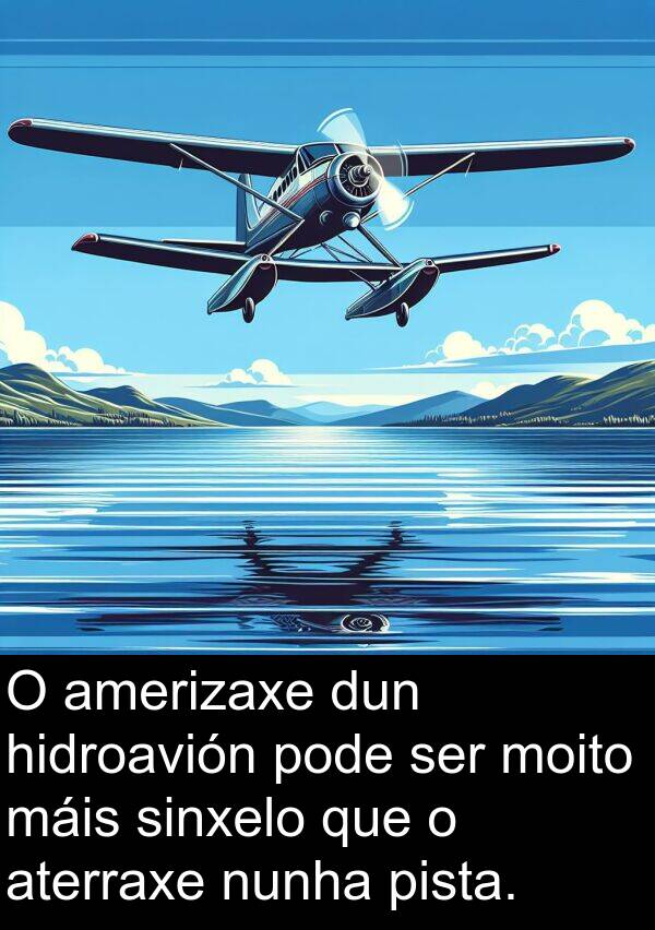 pista: O amerizaxe dun hidroavión pode ser moito máis sinxelo que o aterraxe nunha pista.