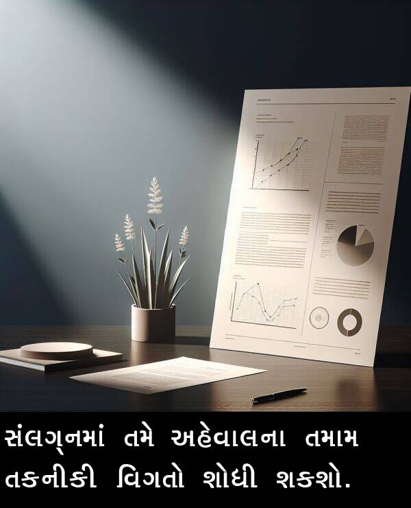 સંલગ્નમાં: સંલગ્નમાં તમે અહેવાલના તમામ તકનીકી વિગતો શોધી શકશો.