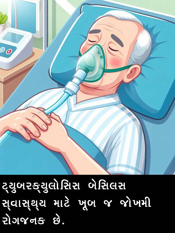 જોખમી: ટ્યુબરક્યુલોસિસ બેસિલસ સ્વાસ્થ્ય માટે ખૂબ જ જોખમી રોગજનક છે.