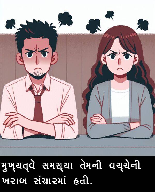 સંચારમાં: મુખ્યત્વે સમસ્યા તેમની વચ્ચેની ખરાબ સંચારમાં હતી.