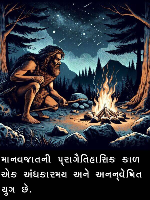 કાળ: માનવજાતની પ્રાગૈતિહાસિક કાળ એક અંધકારમય અને અનન્વેષિત યુગ છે.