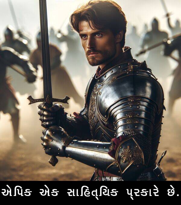 પ્રકારે: એપિક એક સાહિત્યિક પ્રકારે છે.