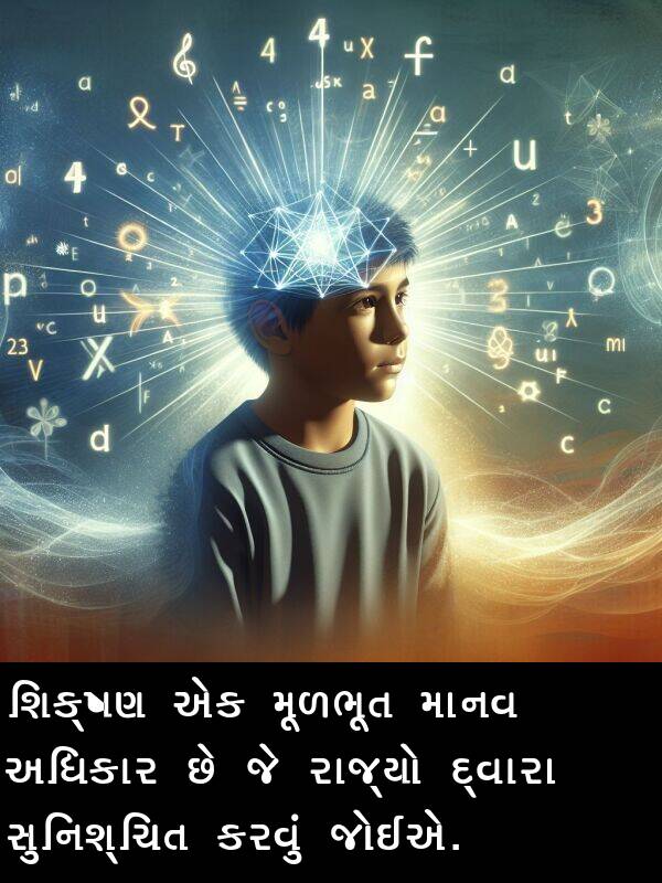 રાજ્યો: શિક્ષણ એક મૂળભૂત માનવ અધિકાર છે જે રાજ્યો દ્વારા સુનિશ્ચિત કરવું જોઈએ.