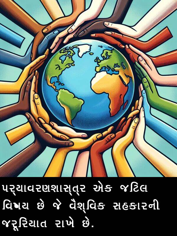જરૂરિયાત: પર્યાવરણશાસ્ત્ર એક જટિલ વિષય છે જે વૈશ્વિક સહકારની જરૂરિયાત રાખે છે.